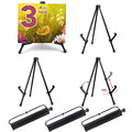 AROIC 3 Pack 14'' Tabletop Easels, Black Steel Table Top Easels for Display - style: 3P