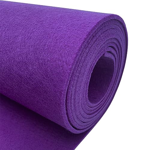 aufodara Felt Fabric 11.8 x 98.4 inch Craft Felt Fabric Roll, Felt 3mm Thick for Felt Table Mats DIY Arts & Crafts Patchwork Sewing Decorations (Purple) - color: Purple