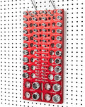 56 Thread Checker, VEXTHYX 30 Standard and 26 Metric nut and Bolt Thread Gauge, SAE & Metric Bolt Size Finder for Bolt Gauge Measuring, wall-mountable Bolt Thread identifier Tool with Inch & CM Ruler - size: 56 Thread Checker