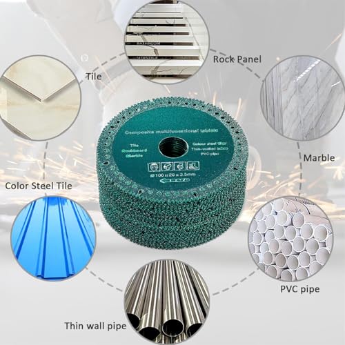 5pack 4 Inch Indestructible Disc for Grinder, Cutting Discs for Angle Grinder, for Metal Smooth Cutting, Ceramic Tile Chamfering Grinding and Multifunctional Cutting Saw Blade for Various Materials - size: 4 Inch