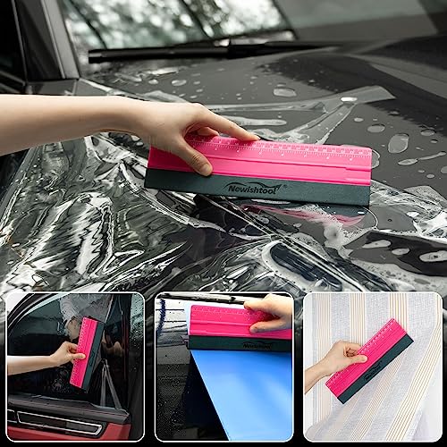 NEWISHTOOL Squeegee for Vinyl, Sign Making, Decals, Craft, Wallpaper Tools - color: Rose Pink, size: 25cm