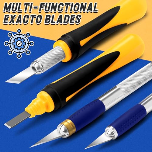 DIYSELF 22 Pack Exacto Knife Set and Cutting Mat 6in×8in