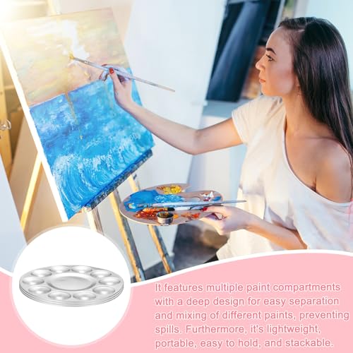 MECCANIXITY Aluminum Paint Tray Palette 10 Well Paint Mixing Pallet