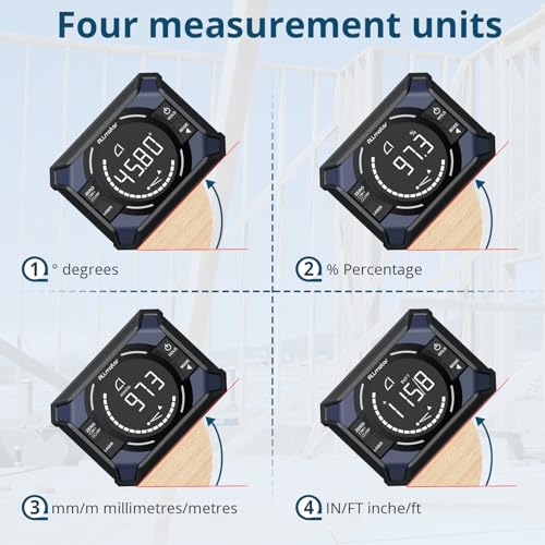 Digital Laser Inclinometer,Rechargeable Magnetic Level ±0.1° Accuracy - color: Digital Laser Inclinometer