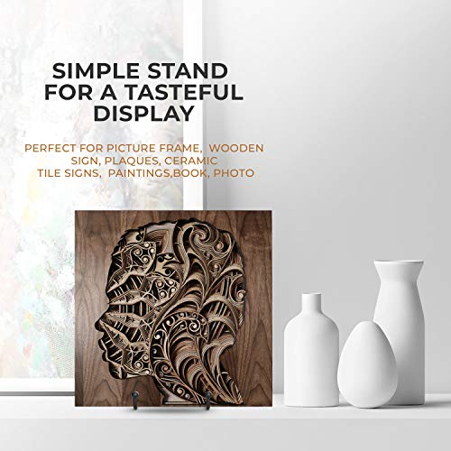 TR-LIFE Plate Stands for Display - 6 Inch Stand + Metal Frame holder stand Picture, Decorative Plate, Book, Photo Easel (6 Pack) - size: 6inch (Pack of 3)