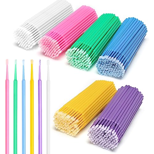 Akstore 600 PCS Disposable Micro Applicators Brush Eyelash Extension (Mixed) - color: Mixed