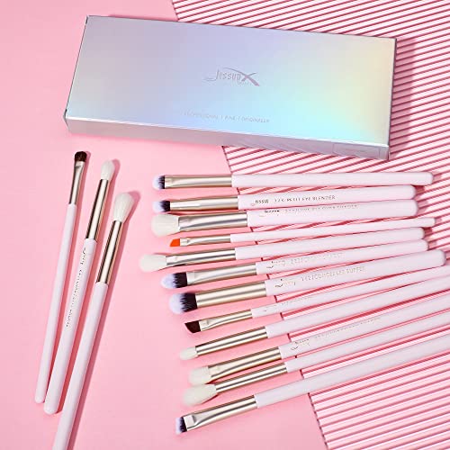 Jessup Eyeshadow Brushes Set for Blending, Eyeliner, Eyebrow 15pcs T294 - color: B-Blushing Bride