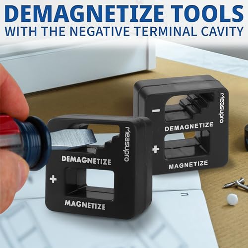 Screwdriver Bit Magnetizer & Demagnetizer Tool, Black, 3 Pack - color: Black