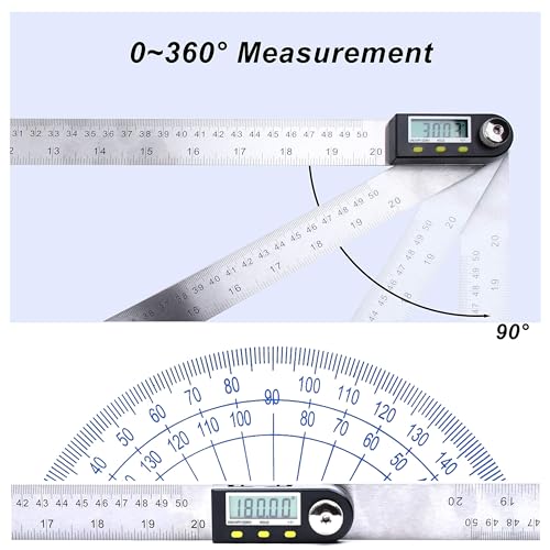 Yangoutool Digital Angle Ruler 20inches/500mm - size: 500mm/20-Inch