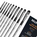 Nicpro 10 PCS Filbert Paint Brush Set for Acrylic, Watercolor, Oil, Gouache - size: 10PCS - Filbert