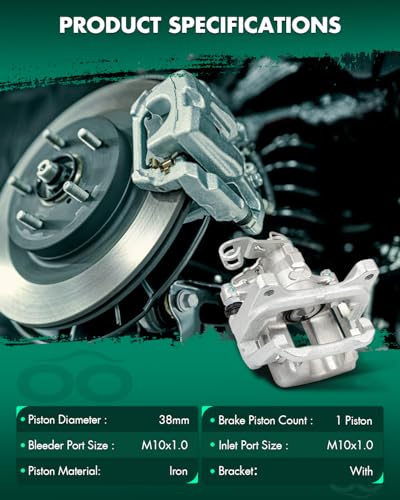 SCITOO Rear Right Disc Brake Caliper With Bracket 18B5542 - size: Rear Passenger[18B5542]