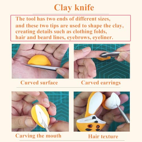 1 PCS Polymer Clay Needle Tools, Stainless Steel Scoring Sculpting Modeling Carving Tools for Feather Wire Texture Model Air Dry Clay Ceramic & Pottery Art Tool Supplies/5.8x0.39Inch/Silver - color: Silver, size: 5.8x0.39Inch-1P