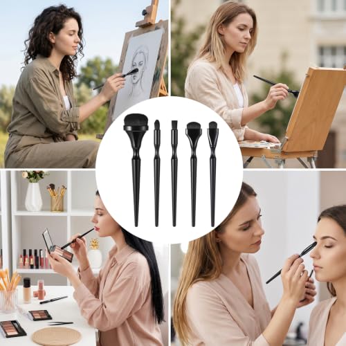 Yuanchu 5 Pcs Blending Brushes, Art Painting Brushes for Acrylic Charcoal