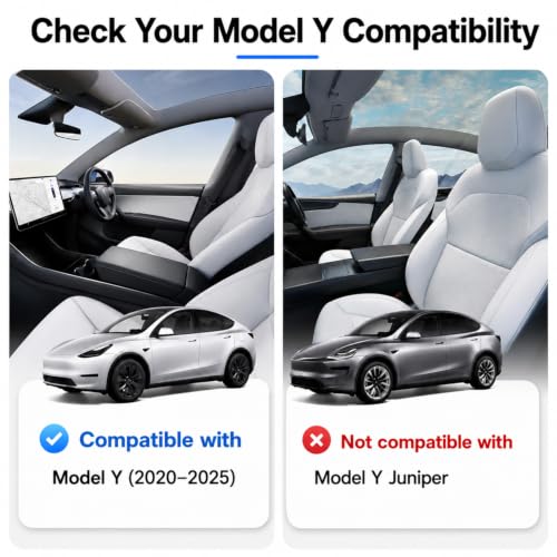 Upgrade Rear Center Console Organizer for Tesla Model Y 2020-2025 - size: Model Y 2020~2025