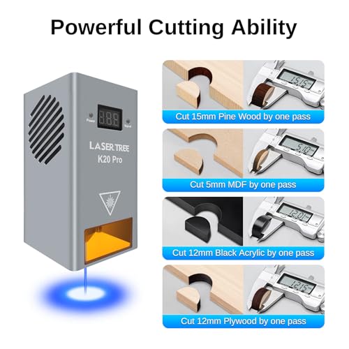 LASER TREE 20W Diode Laser Module, High Precision for Wood & Metal