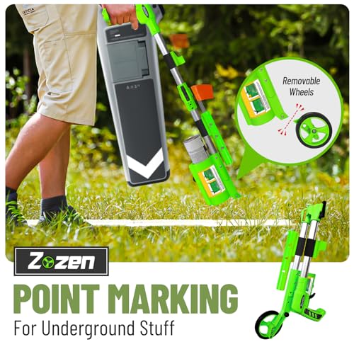 zozen Marking Paint Wand, 20 Marking Flags&Holder, 3-Line Widths Adjustable