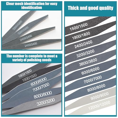 Honoson 70 Pcs Sanding Twigs Model Craft,High Grits Rating,Double Angle - style: Double Angle