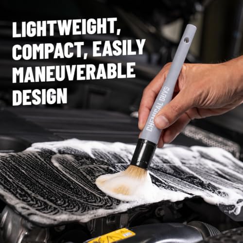 Chemical Guys, Boars Hair Detailing Brush for Wheels, Grilles & Interior - style: 1 Pack