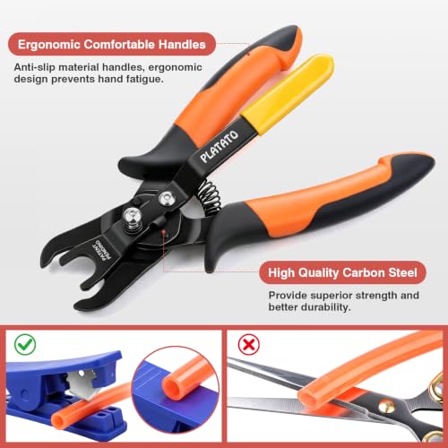 PLATATO Air Line Removal Tool for 1/4”- 5/16” (6-8mm) with Tube Cutter - size: 1/4", 5/16"