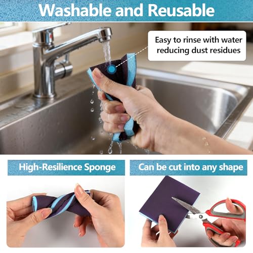 18 Pack Wet Dry Sanding Sponge Set, 240 Grit Foam Blocks Sandpaper - style: 240 Grit