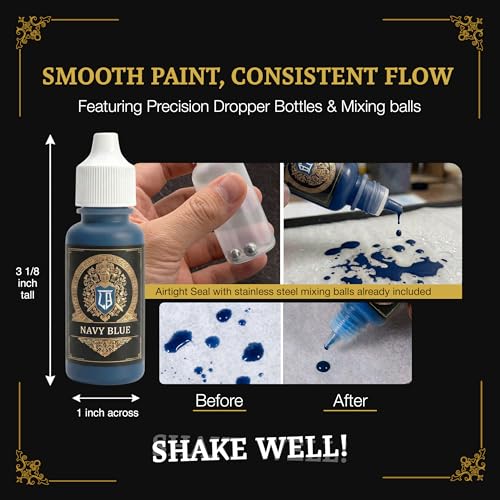 Ludus Bellum Miniature Paint Navy Blue Color 18ml Precision Dropper Bottle - color: Navy Blue