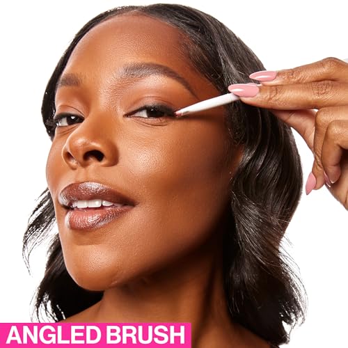 wet n wild Angled brush, Foundation Makeup Blending Brush, Ultra-Thin Precision, Ergonomic Handle - color: Angled Liner, size: 7.28 in