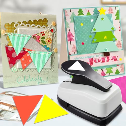 Triangle Hole Punch 1.97 inch Triangle Shaped Punch for Crafts Scrapbooking - style: Triangle