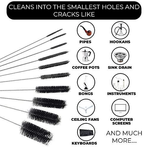 10" Extra Long Tube Brush Set - Small 5 Pack - White - color: White, size: Small 5 Pack (2mm 3mm 4mm 5mm 6mm)