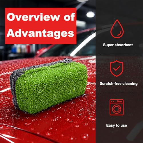 12 PCS Ceramic Coating Applicator Sponge, Microfiber Car Detailing Applicators Sponge Pads, Universal Automotive Sponges Applicator for Wax Sealant Paint Application (Green & Dark Gray) - color: Green & Dark Gray