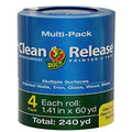 Duck Clean Release Blue Painters Tape, Masking Tape For Paint Projects, 1.5 in (1.41 in x 60 yd) 4-Pack, 240460 - size: 4 Rolls