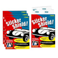 STICKER SHIELD - Windshield Sticker Applicator for Easy Application, Removal and Re-Application from Car to Car - 4 inch x 6 inch Sheets (4 Packs (8 Sheets Total)) - size: 4 Packs (8 sheets total)