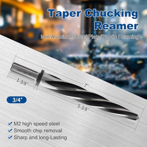 Rocaris 3/4" M2 HSS Taper Chucking Reamer Drill Bit - size: 3/4 in