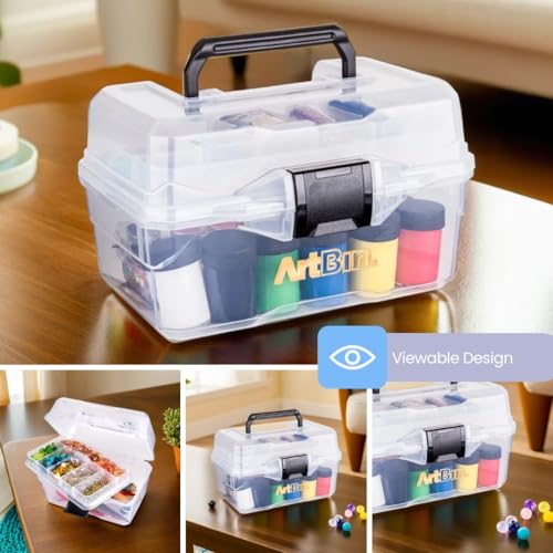 ArtBin Small Project Box with Lift-Out Tray, Clear