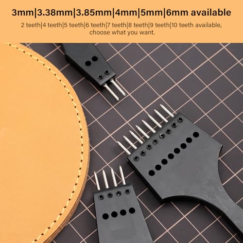 WUTA Leather Stitching, 3nd Removable Leathercraft Tool (3nd 3.85mm- 2+8 Hole, Leather Stiching Punch) - color: 3nd 3.85mm- 2+8 Hole, size: Leather Stiching punch