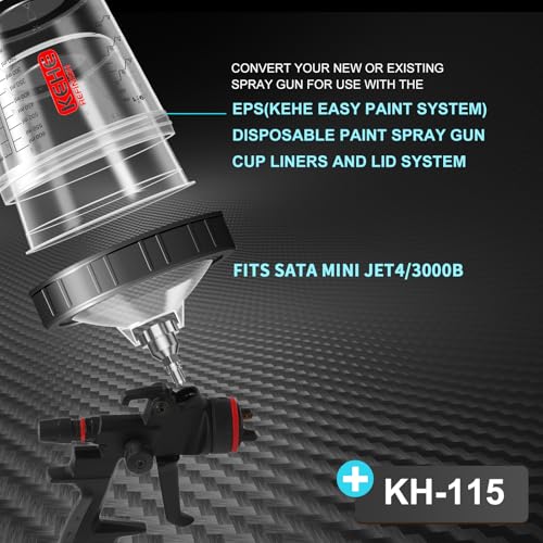 Paint System Spray Gun Cup Adapter(#115/#S41) for Select SATA mini Jet,Connects Numerous Paint Gun to KEHE Paint Spray System (10mm Male,1.0mm Thread Trapezoidal Thread) Stainless Steel - size: KEHE-115