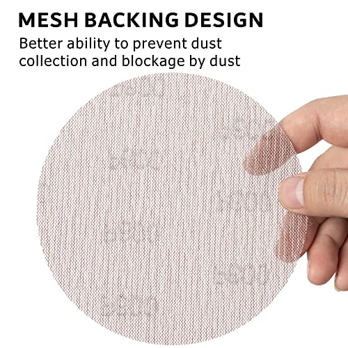 50-Pack 6" Ceramic Alumina Mesh Sanding Discs, 600 Grit Hook & Loop - style: P600 - 6 inch