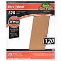 Gator 9" x 11" Bare Wood Sanding Sheets, 120 Grit, 25 Pack - size: 120 Grit