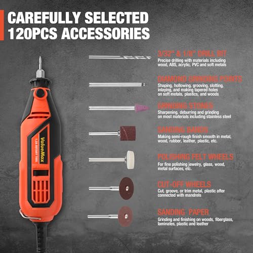 ValueMax Rotary Tool Kit, Corded Rotary Tool and Accessories