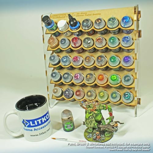 LITKO Paint Rack Storage Organizer | 70 Holes | Citadel Pots & Bottles - size: 35 Holes