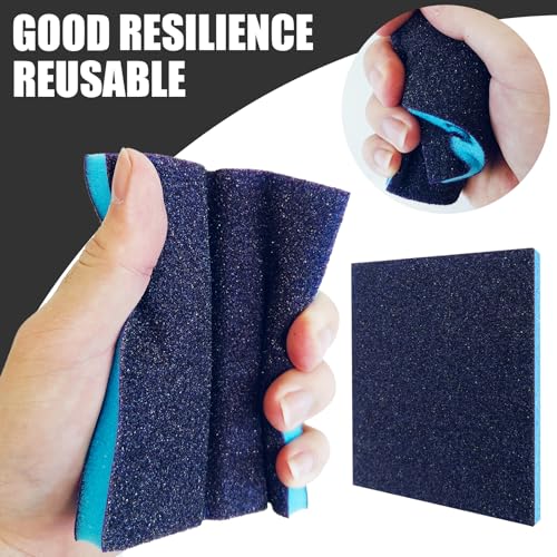 6pcs Sanding Sponge 220 grit Soft Sanding Block Washable and Reusable, Double-Sided Sponge Sanding Blocks Wet Dry Sandpaper Pad for Wood Metal FurniturePaint - style: 220 Grit 6pcs