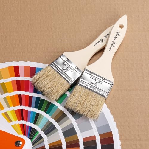Bates- Chip Paint Brushes, 2 Inch, 12 Pack, Chip Brush, Natural Bristle Paint Brush for Wood, Paint - size: 2 Inch, 12 Pack