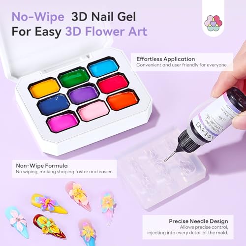 SAVILAND Patting Gel Polish Pallete Pat Pat Gel 9 Colors - color: Multiple colors, size: 24pcs