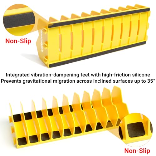 Cenfoge Plier Organizer, Plier Rack, Plier Holder and Cutter Organizer with Non-Slip Rubber Base, PlierOrganizer for Tool Box Drawer, 40 Slots, Tool Storage, Plier Rack (4 PC-Yellow) - size: 4 PC-Yellow