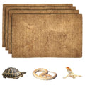 Hamiledyi Reptile Carpet Natural Coconut Fiber Tortoise Carpet Mats 4 Pcs - size: 4 Packs/19.7 x 11.8 Inch