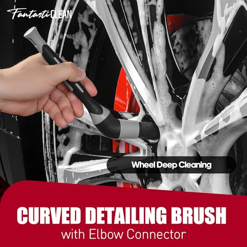 Fantasticlean 7PCS Wheel Tire Brush Kit for Car Detailing Cleaning - size: 7PCS-WDK004