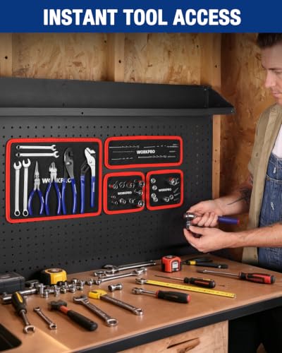 WORKPRO 4-Piece Magnetic Tool Mat - size: 4pc