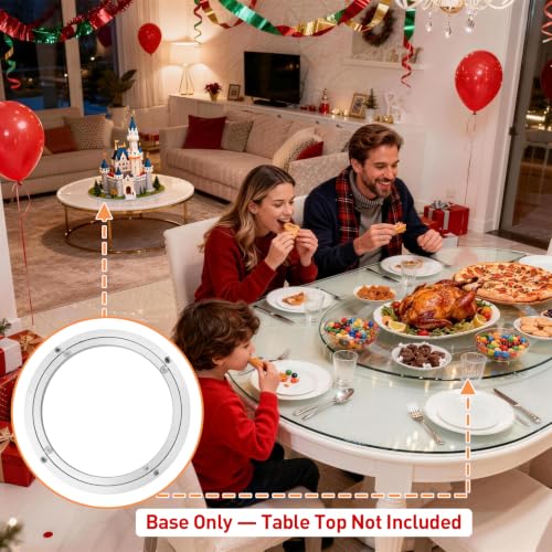 TamBee Aluminum Lazy Susan Heavy Duty Metal Rotating Hardware Turntable Bearing Ring Lazy Susan Base Only (8-Inch Heavy Duty) - size: 8-Inch (10mm)