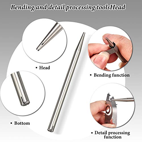 Hotop 7 Pcs Metal Model Bending Tool Kit Tab Edge Cone Shape for 3D Puzzles