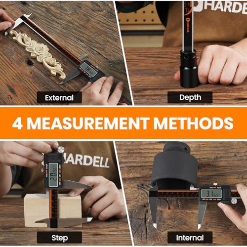 HARDELL Digital Caliper 12 Inch, Micrometer Calipers with Large LCD Screen (Pack of 2) - size: 12 Inch (Pack of 2)