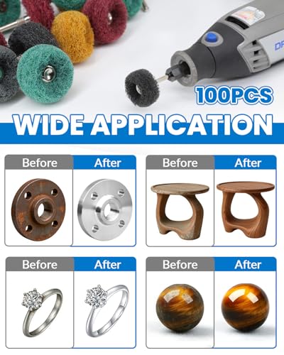 100Pcs Abrasive Buffing Wheels 1 Inch Alumina Polishing Wheel - style: 100PCS-Buffing Wheels